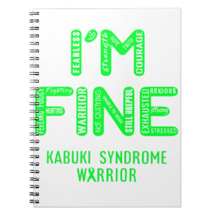 Caderno Espiral Guerreiro da Síndrome de Kabuki - Estou bem
