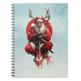 Caderno Espiral Guerreiro de Rena de Papai Noel – Edição de Batalh