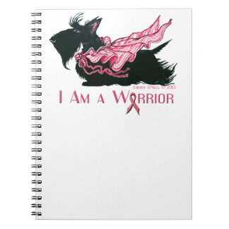 Caderno Espiral Guerreiro do cancro da mama de Terrier do Scottish