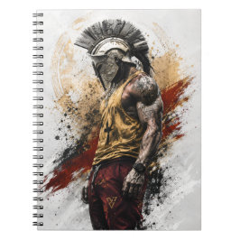 Caderno Espiral Guerreiro Espartano Moderno – Força Antiga Moderna