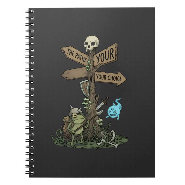 Caderno Espiral Guerreiro Fantasia Sapo Fofo (Frente)