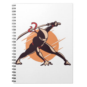 Caderno Espiral Guerreiro Ninja Super - Design de Desenho Infantil