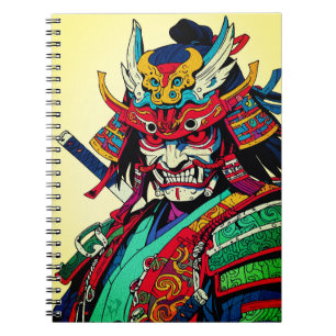 Caderno Espiral Guerreiro Samurai Feroz – Colorido Bushido Japonês