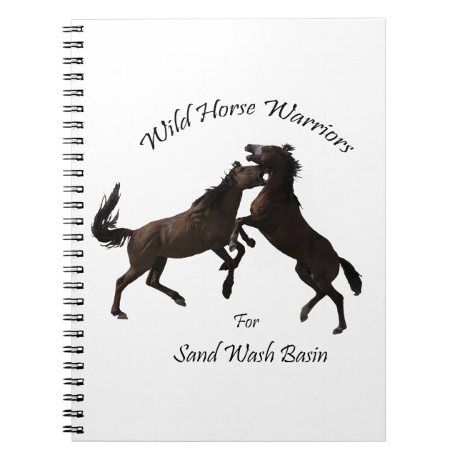 Caderno Espiral Guerreiros do cavalo selvagem para a bacia de (Frente)