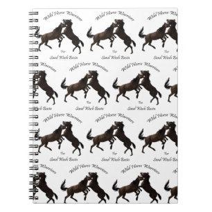 Caderno Espiral Guerreiros do cavalo selvagem para a bacia de
