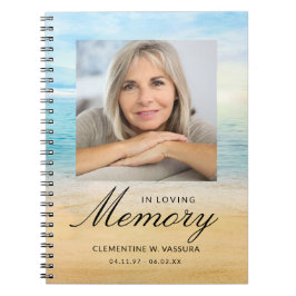 Caderno Espiral Guest de Fotografia Funeral do Memorial do Tema de