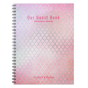 Caderno Espiral Guestbook de Casamento de Orçamento Muitas Design