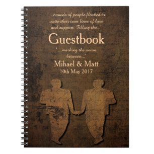 Caderno Espiral Guestbook legendário do amor para um casamento