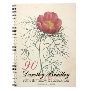 Caderno Espiral GuestBook personalizado de colônias de Festa de a