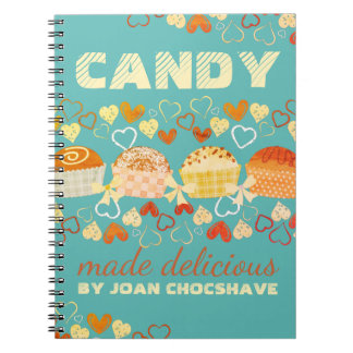 Caderno Espiral Guia de rebuçados de rebuçados coloridos personali