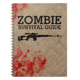 Caderno Espiral Guia de Sobrevivência de Zumbi Engraçado