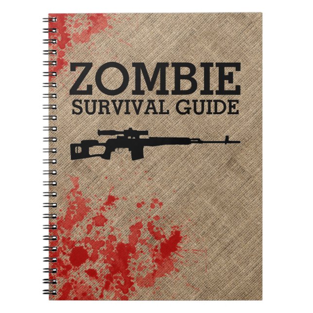Caderno Espiral Guia de sobrevivência do zombi engraçado (Frente)