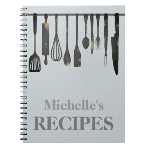 Caderno Espiral Guia personalizado de utensílios de cozinha