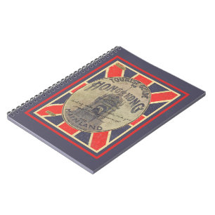 Caderno Espiral Guia turístico histórico para Hong Kong com Union