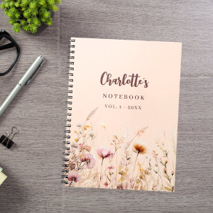 Caderno Espiral Guias-flores-rosadas