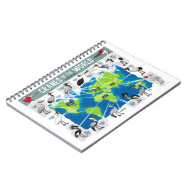 Caderno Espiral Guindastes do mundo