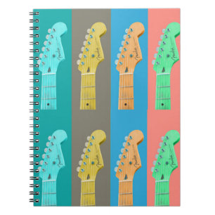 Caderno Espiral Guitar Girl moderna, música colorida