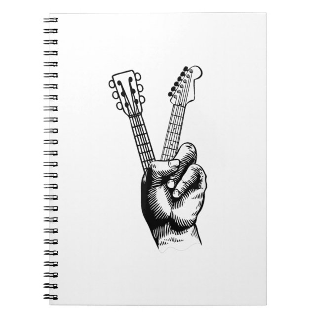 Caderno Espiral Guitar Lover | Diga Hi Guitar Gift (Frente)