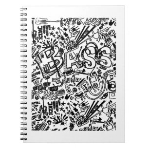 Caderno Espiral Guitar Lover Presente de Padrão de Violão