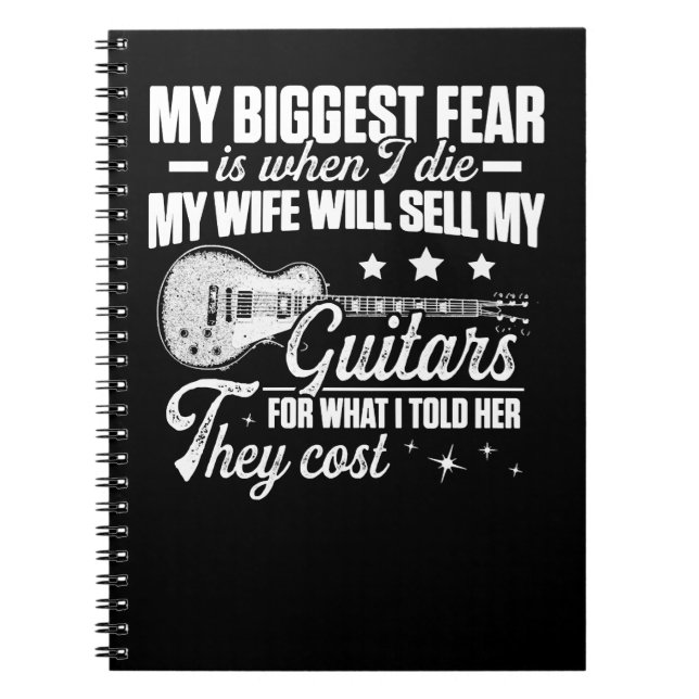 Caderno Espiral Guitar Mens Guitarrista Pai Esposa Venda Guitarris (Frente)