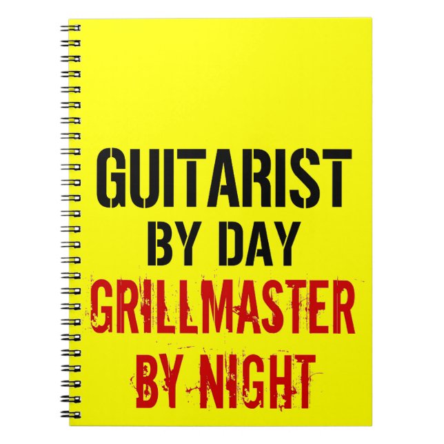Caderno Espiral Guitarista Grillmaster (Frente)