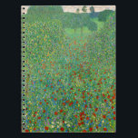 Caderno Espiral Gustav Klimt - Campo Poppy<br><div class="desc">Poppy Field / Field of Poppies - Gustav Klimt,  Oil on Canvas,  1907</div>