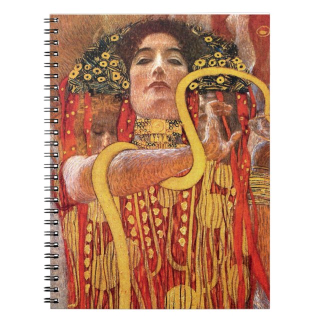 Caderno Espiral Gustav Klimt - Deusa Médica de Higieia (Frente)