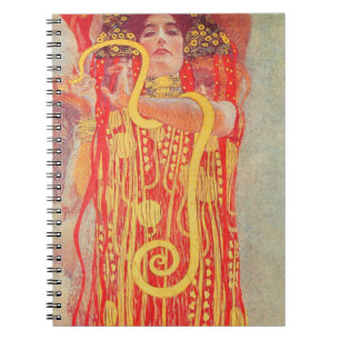 Caderno Espiral Gustav Klimt - Dourada pintura Cobra
