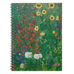 Caderno Espiral Gustav Klimt - Jardim de Fazenda com Girassóis