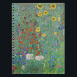 Caderno Espiral Gustav Klimt - Jardim do País com Girassóis<br><div class="desc">Jardim do País com Girassóis/Jardim de Fazenda com Girassóis - Gustav Klimt em 1905-1906</div>