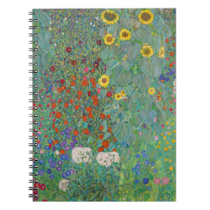 Caderno Espiral Gustav Klimt - Jardim do País com Girassóis