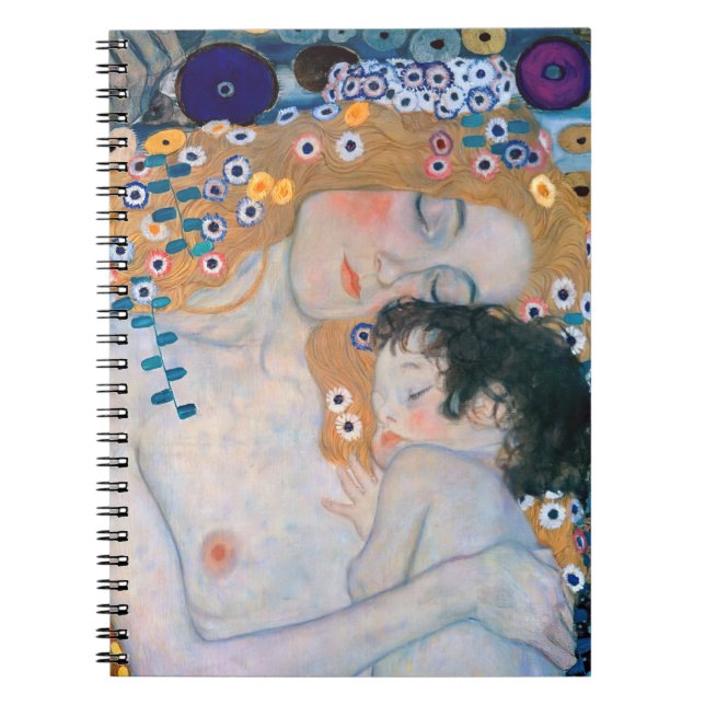 Caderno Espiral Gustav Klimt - Mãe e Filho (Frente)
