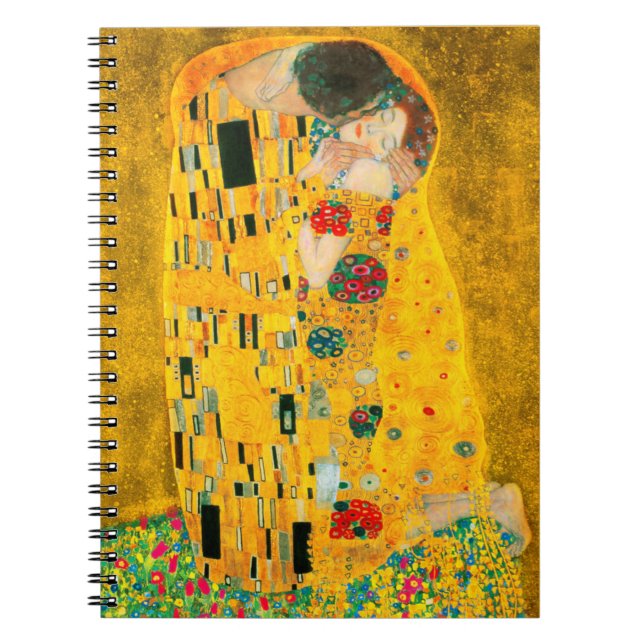 Caderno Espiral Gustav Klimt O Beijo (Frente)