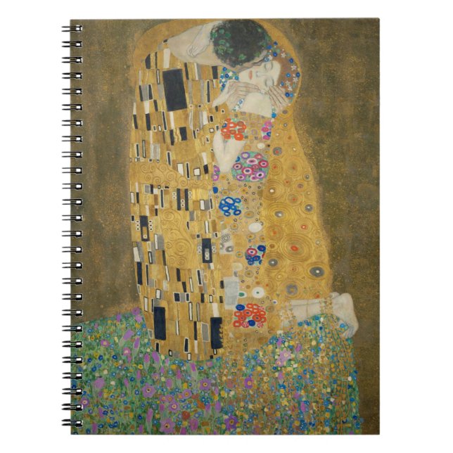 Caderno Espiral Gustav Klimt - O Beijo (Frente)