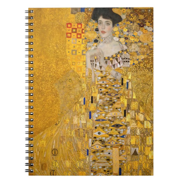 Caderno Espiral Gustav Klimt - Retrato de Adele Bloch-Bauer I (Frente)
