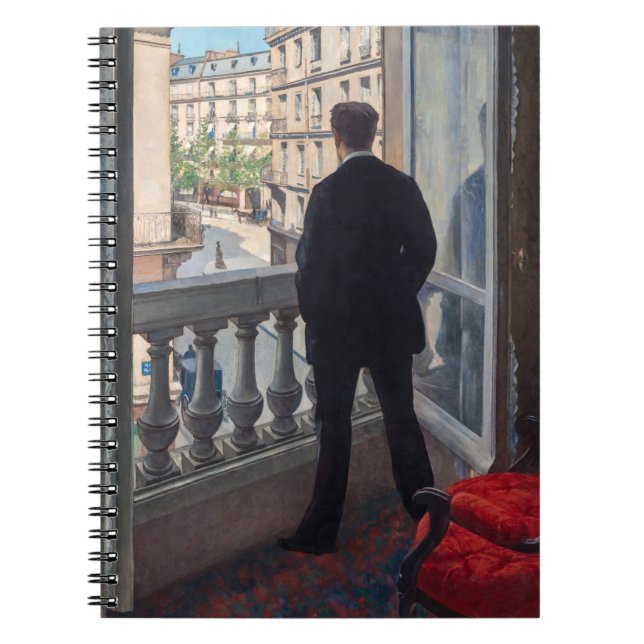Caderno Espiral Gustave Caillebotte - Homem na Janela (Frente)