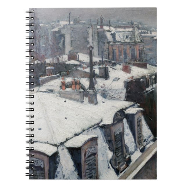 Caderno Espiral Gustave Caillebotte - Telhados na neve (Frente)