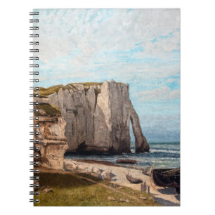 Caderno Espiral Gustave Courbet - Cliff no Etretat após a tempesta