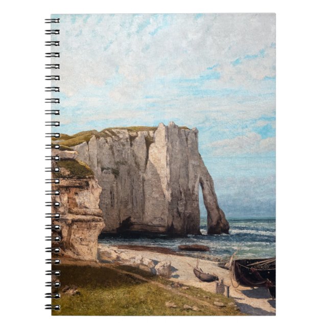 Caderno Espiral Gustave Courbet - Cliff no Etretat após a tempesta (Frente)