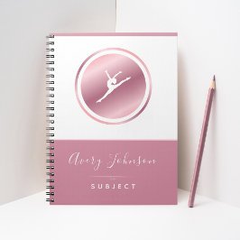 Caderno Espiral Gymnast da Gymnast Silhouette Elegante Name
