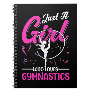 Caderno Espiral Gymnast Gymnast Engraçado Rapariga Acrobática