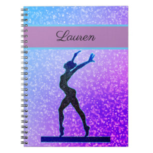 Caderno Espiral Gymnastics Beam Blue e Purple