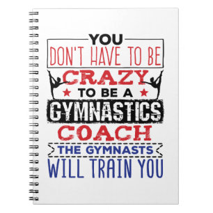 Caderno Espiral Gymnastics Coach Engraçado Apreciação Engraçada Pr