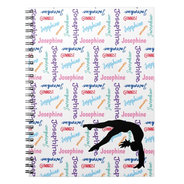 Caderno Espiral Gymnastics Dança Anima Seu Nome E Esporte Por Toda (Frente)