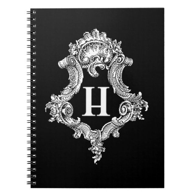 Caderno Espiral H Monograma inicial (Frente)