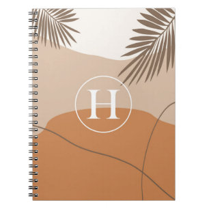 Caderno Espiral H - Monograma Inicial - Letra H Design abstrato