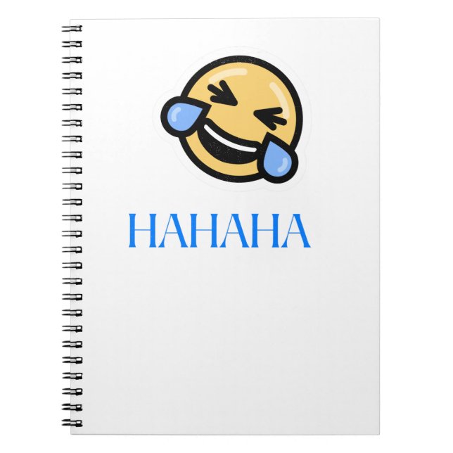 Caderno Espiral HAHAHa emoção (Frente)