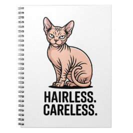 Caderno Espiral Hairless Careless Sphynx Cat Attitude Art