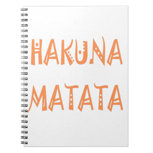 Caderno Espiral Hakuna Matata – Arte Textual Tribal Africana