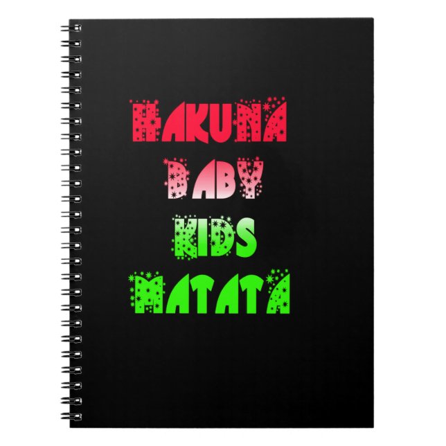 Caderno Espiral Hakuna Matata Baby Kids Oferece incríveis desenhos (Frente)